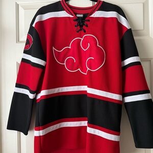 Naruto Shippuden Red and Black Akatsuki Hockey Jersey cloud